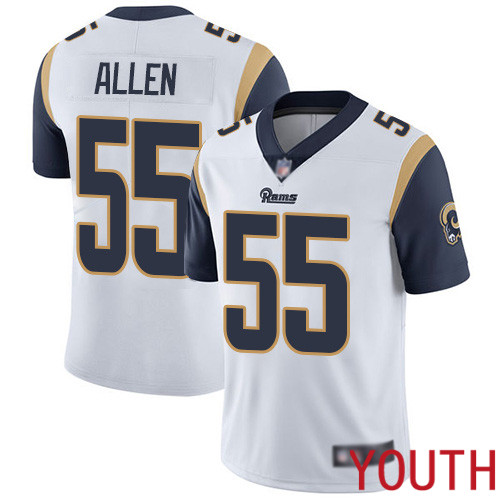 Los Angeles Rams Limited White Youth Brian Allen Road Jersey NFL Football #55 Vapor Untouchable->youth nfl jersey->Youth Jersey